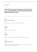 WGU C459 anatomy physiology EXAM A&plus; GRADE ASSURED COMPLETE SOLUTIONS AND VERIFIED ANSWERS