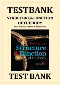 Test Bank For Structure & Function of the Body 17th Edition by 2025 Kevin T&period; Patton & Frank B&period; Bell & Terry Thompson & Peggie L&period; Williamson Chapter 1-22&NewLine;