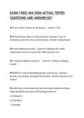 EXAM 1 NSG 444 2026 ACTUAL TESTED&NewLine;QUESTIONS AND ANSWER KEY