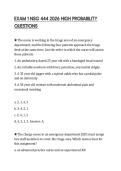 EXAM 1 NSG 444 2026 HIGH PROBABILITY&NewLine;QUESTIONS&NewLine;