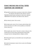 EXAM 2 NSG3160 2026 ACTUAL TESTED&NewLine;QUESTIONS AND ANSWER KEY