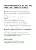 APM TESTS II CERTIFICATION TEST PAPER 2026&NewLine;COMPLETE SOLUTIONS GRADED A PLUS