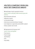 APM TESTS II COMPETENCY REVIEW 2026&NewLine;MOCK TEST COMPLETE KEY INSIGHTS&NewLine;