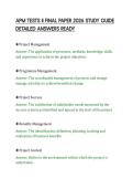 APM TESTS II FINAL PAPER 2026 STUDY GUIDE&NewLine;DETAILED ANSWERS READY