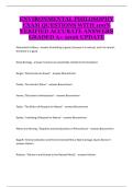 Environmental Philosophy &ndash; Study Guide &ndash; 2025&ndash;2026 &ndash; Ethical Theories&comma; Environmental Ethics&comma; and Sustainability Concepts Review Material