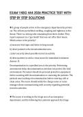 EXAM 1 NSG 444 2026 PRACTICE TEST WITH&NewLine;STEP BY STEP SOLUTIONS