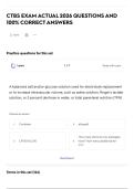 CTBS EXAM ACTUAL 2026 QUESTIONS AND 100&percnt; CORRECT ANSWERS