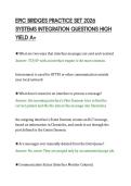 EPIC BRIDGES PRACTICE SET 2026&NewLine;SYSTEMS INTEGRATION QUESTIONS HIGH&NewLine;YIELD A&plus;
