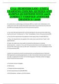 C713 Business Law &ndash; Unit 5 Study Guide &ndash; 2025&ndash;2026 &ndash; Agency Law&comma; Business Organizations&comma; and Liability Review Material