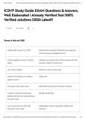 ICDVP Study Guide EXAM Questions & Answers&comma; Well Elaborated &vert; Already Verified Test &vert;100&percnt; Verified solutions &vert;2026 Latest&excl;&excl;&NewLine;&NewLine;