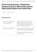 NR 547 Final Study Guide &ndash; PMHNP Exam Questions & Answers &vert; 100&percnt; Verified solutions &lpar;2026&rpar; UPDATE &vert;2026&excl;&excl; STUDY GUIDE EXAM&NewLine;&NewLine;