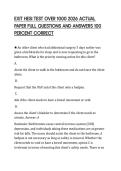 EXIT HESI TEST OVER 1000 2026 ACTUAL&NewLine;PAPER FULL QUESTIONS AND ANSWERS 100&NewLine;PERCENT CORRECT&NewLine;