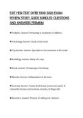 EXIT HESI TEST OVER 1000 2026 EXAM&NewLine;REVIEW STUDY GUIDE BUNDLED QUESTIONS&NewLine;AND ANSWERS PREMIUM
