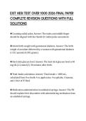 EXIT HESI TEST OVER 1000 2026 FINAL PAPER&NewLine;COMPLETE REVISION QUESTIONS WITH FULL&NewLine;SOLUTIONS&NewLine;