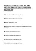 EXIT HESI TEST OVER 1000 2026 TEST PAPER&NewLine;PRACTICE QUESTIONS AND COMPREHENSIVE&NewLine;SOLUTION SET&NewLine;