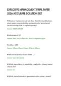 EXPLOSIVE MANAGEMENT FINAL PAPER&NewLine;2026 ACCURATE SOLUTION SET
