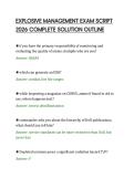 EXPLOSIVE MANAGEMENT EXAM SCRIPT&NewLine;2026 COMPLETE SOLUTION OUTLINE