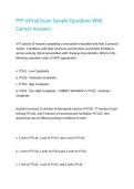 PTP II Final Exam Sample Questions With Correct Answers