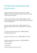 PTP EXAM study Guide Questions With Correct Answers