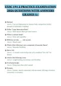 EXSC 191 2 PRACTICE EXAMINATION&NewLine;2026 QUESTIONS WITH ANSWERS&NewLine;GRADED A&plus;&NewLine;