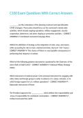 C100 Exam Questions With Correct Answers 