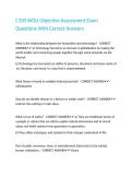 C100 WGU Objective Assessment Exam Questions With Correct Answers