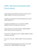 QMED - Oiler Exam Prep Questions With Correct Answers 