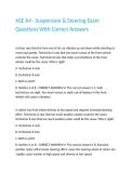ASE A4 - Suspension & Steering Exam Questions With Correct Answers