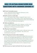 EXSS 175 ACTUAL EXAM PAPER 2026&NewLine;QUESTIONS WITH ANSWERS GRADED A&plus;