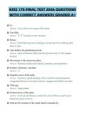 EXSS 175 FINAL TEST 2026 QUESTIONS&NewLine;WITH CORRECT ANSWERS GRADED A&plus;