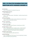 EXSS 175 PRACTICE EXAMINATION 2026&NewLine;QUESTIONS WITH ANSWERS GRADED A&plus;