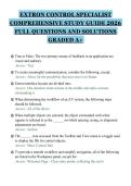 EXTRON CONTROL SPECIALIST&NewLine;COMPREHENSIVE STUDY GUIDE 2026&NewLine;FULL QUESTIONS AND SOLUTIONS&NewLine;GRADED A&plus;&NewLine;