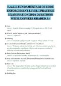 F&period;A&period;C&period;E FUNDAMENTALS OF CODE&NewLine;ENFORCEMENT LEVEL I PRACTICE&NewLine;EXAMINATION 2026 QUESTIONS&NewLine;WITH ANSWERS GRADED A&plus;&NewLine;