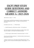 EXCPT prep study guide questions and correct answers GRADED A&plus; 2025-2026