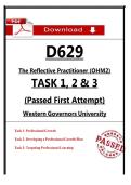 WGU D629 OHM2 Tasks 1&ndash;3 &ndash; The Reflective Practitioner &ndash; &lpar;Passed Task&rpar;
