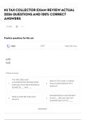 NJ TAX COLLECTOR EXAM REVIEW ACTUAL 2026 QUESTIONS AND 100&percnt; CORRECT ANSWERS
