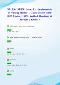 NU 136&sol; NU136 Exam 2 &ndash; Fundamentals of Nursing Review &vert; Galen &lpar;Latest 2026&sol; 2027 Update&rpar; 100&percnt; Verified Questions & Answers &vert; Grade A
