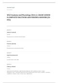 WGU C459 anatomy physiology EXAM A&plus; GRADE ASSURED COMPLETE SOLUTIONS AND VERIFIED ANSWERS