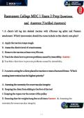 MDC 1 Exam 2 Prep &vert; Verified Nursing Q&A