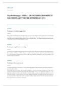 NRNP 6635 psychopathology EXAM A&plus; GRADE ASSURED COMPLETE SOLUTIONS AND VERIFIED ANSWERS
