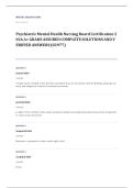 NRNP 6610 psychiatric mental health NP EXAM A&plus; GRADE ASSURED COMPLETE SOLUTIONS AND VERIFIED ANSWERS