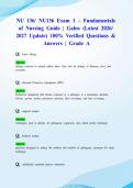 NU 136&sol; NU136 Exam 1 &ndash; Fundamentals of Nursing Guide &vert; Galen &lpar;Latest 2026&sol; 2027 Update&rpar; 100&percnt; Verified Questions & Answers &vert; Grade A
