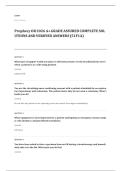 Prophecy med surg RN EXAM A&plus; GRADE ASSURED COMPLETE SOLUTIONS AND VERIFIED ANSWERS
