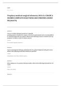 Prophecy med surg RN EXAM A&plus; GRADE ASSURED COMPLETE SOLUTIONS AND VERIFIED ANSWERS