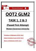 WGU OOT2 GLM2 Tasks 1&ndash;3 &ndash; Mathematics Education &ndash; &lpar;Passed Task&rpar;