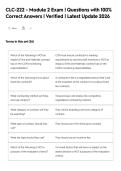 Package deal&colon;&colon; CLC 222 Exams Questions and Answers &vert; 2026&sol;2027
