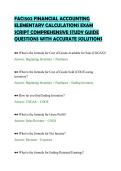 FAC1502 FINANCIAL ACCOUNTING&NewLine;ELEMENTARY CALCULATIONS EXAM&NewLine;SCRIPT COMPREHENSIVE STUDY GUIDE&NewLine;QUESTIONS WITH ACCURATE SOLUTIONS