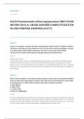 NCLEX RN fundamentals EXAM A&plus; GRADE ASSURED COMPLETE SOLUTIONS AND VERIFIED ANSWERS
