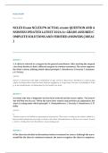 NCLEX PN EXAM A&plus; GRADE ASSURED COMPLETE SOLUTIONS AND VERIFIED ANSWERS