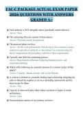 FAC-C PACKAGE ACTUAL EXAM PAPER&NewLine;2026 QUESTIONS WITH ANSWERS&NewLine;GRADED A&plus;&NewLine;